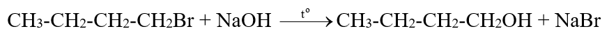Trình bày cơ chế của phản ứng thuỷ phân 1 – bromobutane bằng dung dịch NaOH. (ảnh 1)