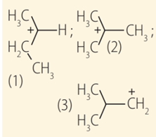 So sánh độ bền của carbocation sau: (ảnh 1)