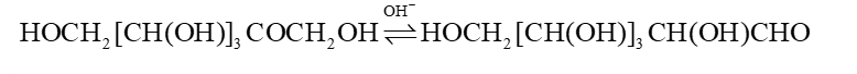 Trong môi trường kiềm xảy ra sự chuyển hoá fructose thành glucose theo cân bằng hoá học: (ảnh 1)