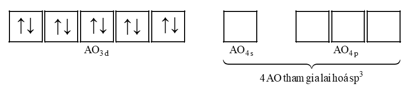 Thực nghiệm xác nhận phức chất [Zn(NH3)4]2+ có dạng hình học tứ diện. Giải thích sự tạo thành liên kết và mô tả cấu tạo phức chất này theo thuyết Liên kết hóa trị. (ảnh 1)