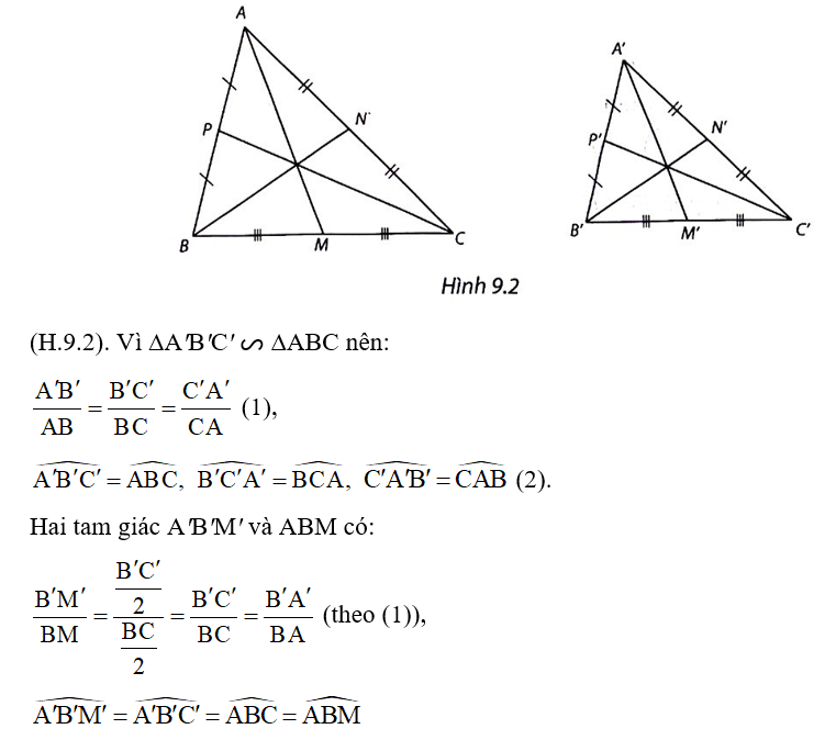 Cho AM, BN, CP là các đường trung tuyến của tam giác ABC. Cho A'M', (ảnh 1)