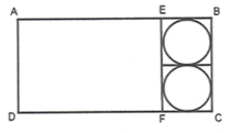 Biết thể tích của khối trụ tạo thành bằng \(\frac{{27\pi }}{2}\). Diện tích của tấm tôn \({\rm{ABCD}}\) bằng (ảnh 1)