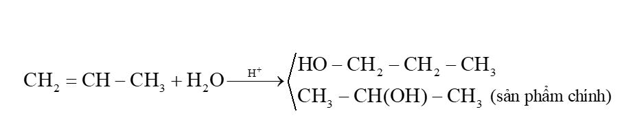 Cho các phản ứng sau: (1) Propene phản ứng với H2O (có xúc tác acid). (2) But – 2 – ene phản ứng với HBr. a) Dùng công thức cấu tạo, viết phương trình hoá học của phản ứng xảy ra. b) Hãy cho biết sản phẩm chính của phản ứng (1). Viết cơ chế để giải thích quá trình hình thành sản phẩm chính. (ảnh 1)