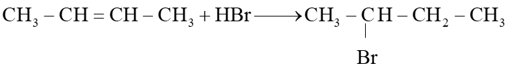 Cho các phản ứng sau: (1) Propene phản ứng với H2O (có xúc tác acid). (2) But – 2 – ene phản ứng với HBr. a) Dùng công thức cấu tạo, viết phương trình hoá học của phản ứng xảy ra. b) Hãy cho biết sản phẩm chính của phản ứng (1). Viết cơ chế để giải thích quá trình hình thành sản phẩm chính. (ảnh 2)