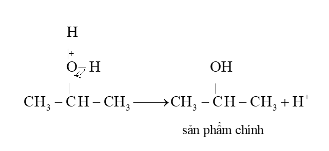 Cho các phản ứng sau: (1) Propene phản ứng với H2O (có xúc tác acid). (2) But – 2 – ene phản ứng với HBr. a) Dùng công thức cấu tạo, viết phương trình hoá học của phản ứng xảy ra. b) Hãy cho biết sản phẩm chính của phản ứng (1). Viết cơ chế để giải thích quá trình hình thành sản phẩm chính. (ảnh 6)