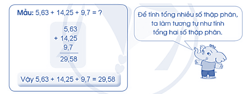 Tính (theo mẫu)  a) 2,92 + 5,07 + 18,66   b) 4,36 + 2,53 + 0,96 (ảnh 1)