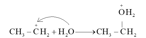 Trình bày cơ chế phản ứng khi cho ethylene tác dụng với HBr, với H2O (xúc tác H+). (ảnh 4)