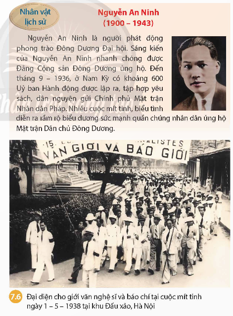 - Dựa vào thông tin trong bài, hãy xây dựng một đường thời gian về diễn biến chính của phong trào dân chủ giai đoạn 1936-1939. Đọc tư liệu 7.8 và thông tin trong bài, hãy rút ra ý nghĩa của phong trào. (ảnh 1)