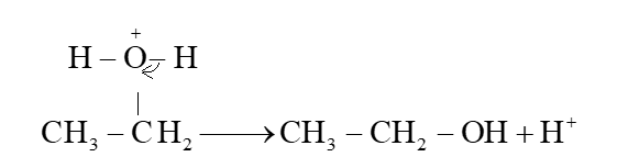 Trình bày cơ chế phản ứng khi cho ethylene tác dụng với HBr, với H2O (xúc tác H+). (ảnh 5)