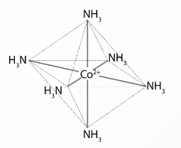 Hãy dự đoán và biểu diễn dạng hình học của ion phức chất [Co(NH3)6]2+. (ảnh 1)