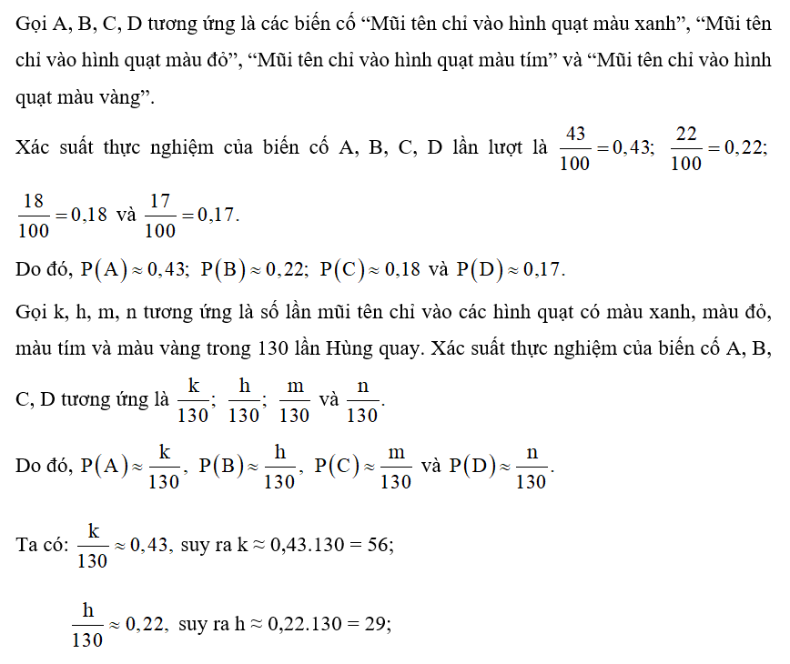 Một tấm bìa hình tròn được chia thành 4 hình quạt như nhau, tô các màu xanh (ảnh 1)