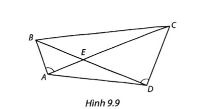 Cho các điểm A, B, C, D, E như Hình 9.9. Biết rằng (ảnh 1)