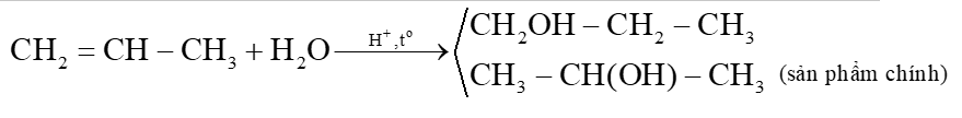 Viết phương trình hoá học của phản ứng cộng nước của propene (xúc tác H+). Giải thích quá trình tạo ra sản phẩm bằng cơ chế phản ứng. Chỉ ra sản phẩm chính của phản ứng. Giải thích. (ảnh 1)