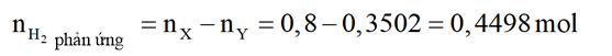 Hỗn hợp X gồm 0,5 mol  ; 0,1 mol ethylene và 0,2 mol acetylene. Nung nóng hỗn hợp X (xúc tác Ni) sau một thời gian thu được hỗn hợp Y có tỉ khối so với hydrogen bằng 12,85. Dẫn Y qua dung dịch bromine dư, sau khi phản ứng xảy ra hoàn toàn, khối lượng bromine tham gia phản ứng là: (ảnh 1)