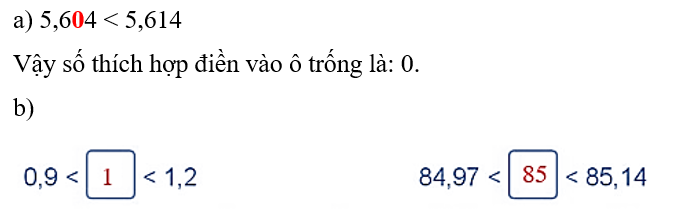 a) Viết chữ số thích hợp vào ô trống: b) Tìm số tự nhiên thích hợp vào ô trống: (ảnh 3)