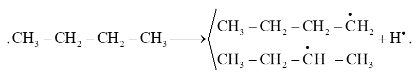 Viết công thức của các gốc tự do có thể sinh ra từ butane khi phân cắt một liên kết C – H. Hãy so sánh độ bền tương đối của các gốc tự do này. (ảnh 1)