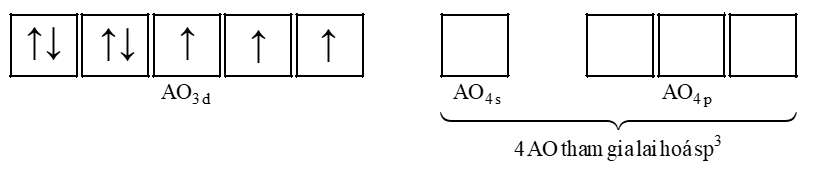 Phức chất [CoCl4]2- có dạng hình học tứ diện. Giải thích sự tạo thành liên kết và vẽ dạng hình học của phức chất này theo thuyết Liên kết hóa trị. (ảnh 1)