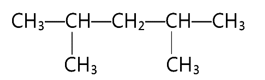 Hydrocarbon X có công thức cấu tạo:    Danh pháp thay thế của X là A. 2,3-dimethylpentane.		 B. 2,4-dimethylbutane. C. 2,4-dimethylpentane.		 D. 2,4-methylpentane. (ảnh 1)