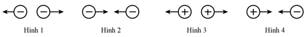 Cách biểu diễn lực tương tác giữa hai điện tích đứng yên trường hợp nào sau đây là sai? (ảnh 1)