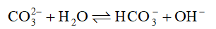 Cho phản ứng thuận nghịch sau: CO 2- 3 + H2O phản ứng 2 chiều HCO3 - + OH - (ảnh 1)