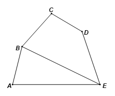 Tổng số đo tất cả các góc của ngũ giác ABCDE là: A. 560°. B. 540°. C. 520°. D. 500°. (ảnh 1)