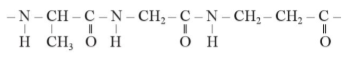 Một đoạn của phân tử protein có cấu tạo như sau:  Hãy chỉ ra những liên kết peptide có trong đoạn phân tử trên. Có bao nhiêu amino acid trong đoạn phân tử trên? Viết công thức cấu tạo của những amino acid đó. (ảnh 1)