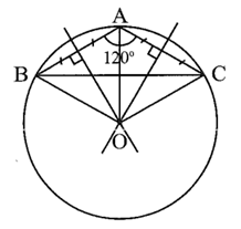 Cho tam giác ABC có AB = AC = 12 cm và góc BAC = 120o Xác định tâm và tính bán kính của đường tròn (O; R) ngoại tiếp tam giác ABC.  (ảnh 1)