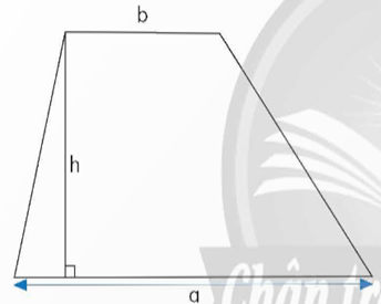 Viết vào chỗ chấm. Muốn tính diện tích hình thang ta lấy tổng độ dài .............................. (cùng một đơn vị đo) rồi ................... (ảnh 1)