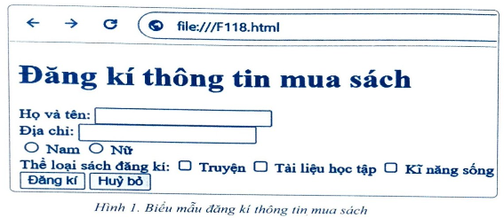 Tạo biểu mẫu các điều khiển thông dụng và nút lệnh reset (ảnh 1)