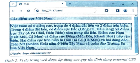 Khai báo và áp dụng external CSS.  Yêu cầu: Soạn văn (ảnh 1)