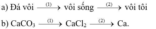 Viết các phương trình hoá học để hoàn thành mỗi chuỗi phản ứng sau: (ảnh 1)