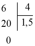 Viết vào chỗ chấm.  6 : 4 = ?  Đặt tính và tính như sau: (ảnh 2)