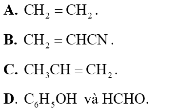 Polypropylene  là chất dẻo thường được sử dụng để sản xuất các sản phẩm thiết bị y tế, đồ gia dụng, ... Vật liệu được chế tạo từ  thường có kí hiệu như hình bên,  được tổng hợp từ monomer nào sau đây? (ảnh 2)