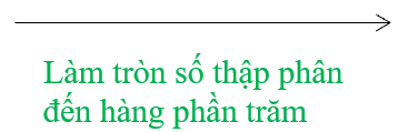 Làm tròn các số thập phân đến hàng phần trăm.  Các số:4,5708; 4,5717; 4,5729; 4,5735; 4,5746 có chữ số hàng phần nghìn bé hơn 5. (ảnh 2)