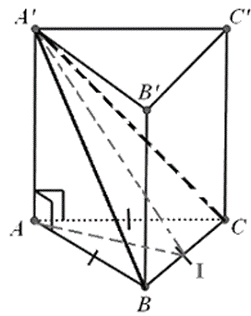 Cho lăng trụ đều \(ABC.A'B'C'\) có tất cả các cạnh bằng \[a.\] Gọi \(\alpha \) là góc giữa mặt phẳng \(\left( {A'BC} \right)\) và mặt phẳng \(\left( {ABC} \right)\). Tính \(\tan \alpha \).  Đáp án: ………. (ảnh 1)