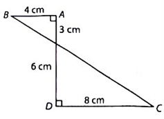 Tính thể tích hình tạo thành khi cho hình ABCD quay quanh AD một vòng. (ảnh 1)