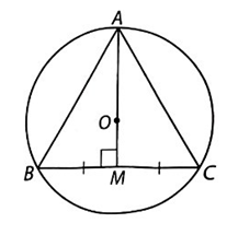 Cho tam giác đều ABC nội tiếp đường tròn (O). Biết rằng đường tròn (O) có bán kính bằng 3 cm. Tính diện tích tam giác ABC. (ảnh 1)