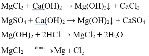 Trong nước biển có lượng đáng kể các muối của nguyên tố magnesium như magnesium chloride (MgCl2), magnesium sulfate (MgSO4),... Nước biển là một nguồn quan trọng cung cấp kim loại magnesium cho con người (ảnh 1)