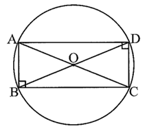 Cho hình chữ nhật ABCD có AB = 5 cm, AD = 12 cm. Tìm tâm và bán kính của đường tròn ngoại tiếp các tam giác ABC và ADC.  (ảnh 1)