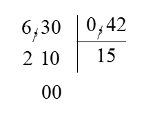 Đặt tính rồi tính. 6,3 : 0,42 = ? (ảnh 2)