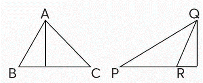 Vẽ đường cao của hình tam giác.  Vẽ đường cao tương ứng với đáy BC của tam giác ABC.     Vẽ đường cao tương ứng với đáy PR của tam giác PQR. (ảnh 3)