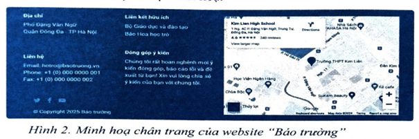 Em hãy tạo phần chân trang cho website “Bảo trường” gồm (ảnh 1)