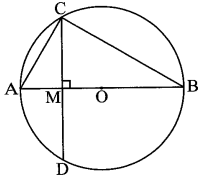 Cho đường tròn (O) đường kính AB, vẽ dây CD vuông góc với AB tại M. Cho biết AM = 1 cm, \CD = 2can3 cm Tính: a) Bán kính đường tròn (O). b) Số đo (ảnh 1)