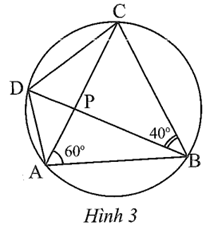 Số đo của góc BCD trong Hình 3 là  A. 100°.  B. 160°.  C. 80°.  D. 120°. (ảnh 1)