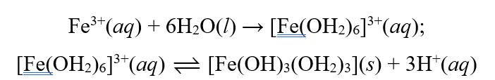 Phèn sắt - ammonium là muối kép có công thức (NH4)2SO4.Fe2(SO4)3.24H2O thường được dùng làm chất cầm màu vải, xử lí nước thải công nghiệp,... (ảnh 1)