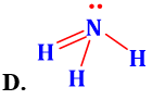 Công thức Lewis của NH3 là : (ảnh 4)