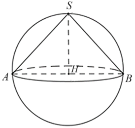 Một hình nón có đỉnh \(S,\) đáy là đường tròn \(\left( C \right)\) tâm \(O,\) bán kính \(R\) bằng với đường cao của hình nón. Tỉ số thể tích của hình nón và (ảnh 1)