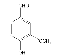 Trong vỏ quả cây vanilla có hợp chất mùi thơm dễ chịu, tên thường là vanillin. Công thức cấu tạo của vanillin là (ảnh 1)