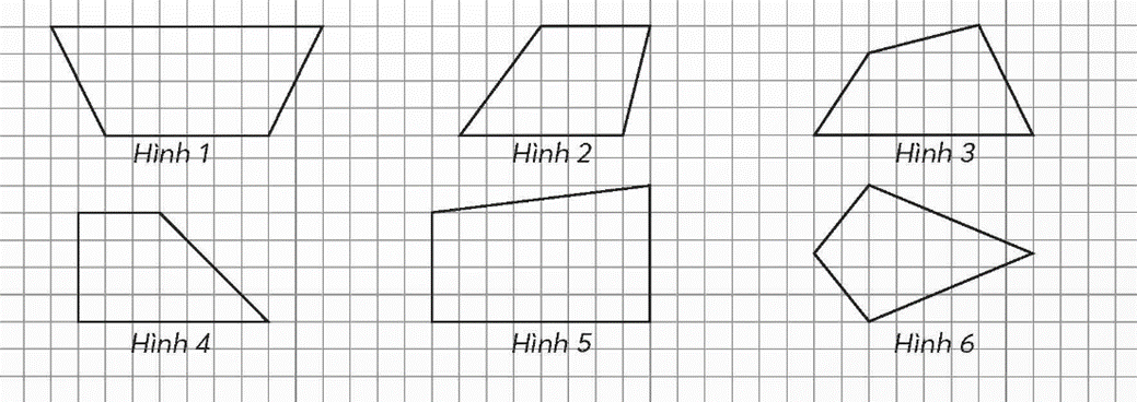 Đánh dấu (√) vào chỗ chấm dưới các hình thang. (ảnh 1)