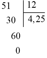 Đặt tính rồi tính  51 : 12 (ảnh 1)